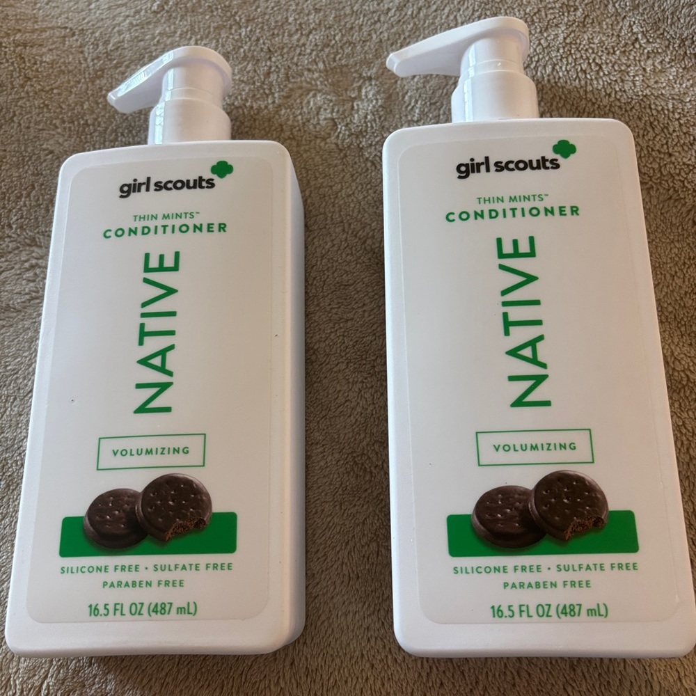 Lot 2 Native Girl Scouts Conditioner Thin Mints 16.5 oz NEW